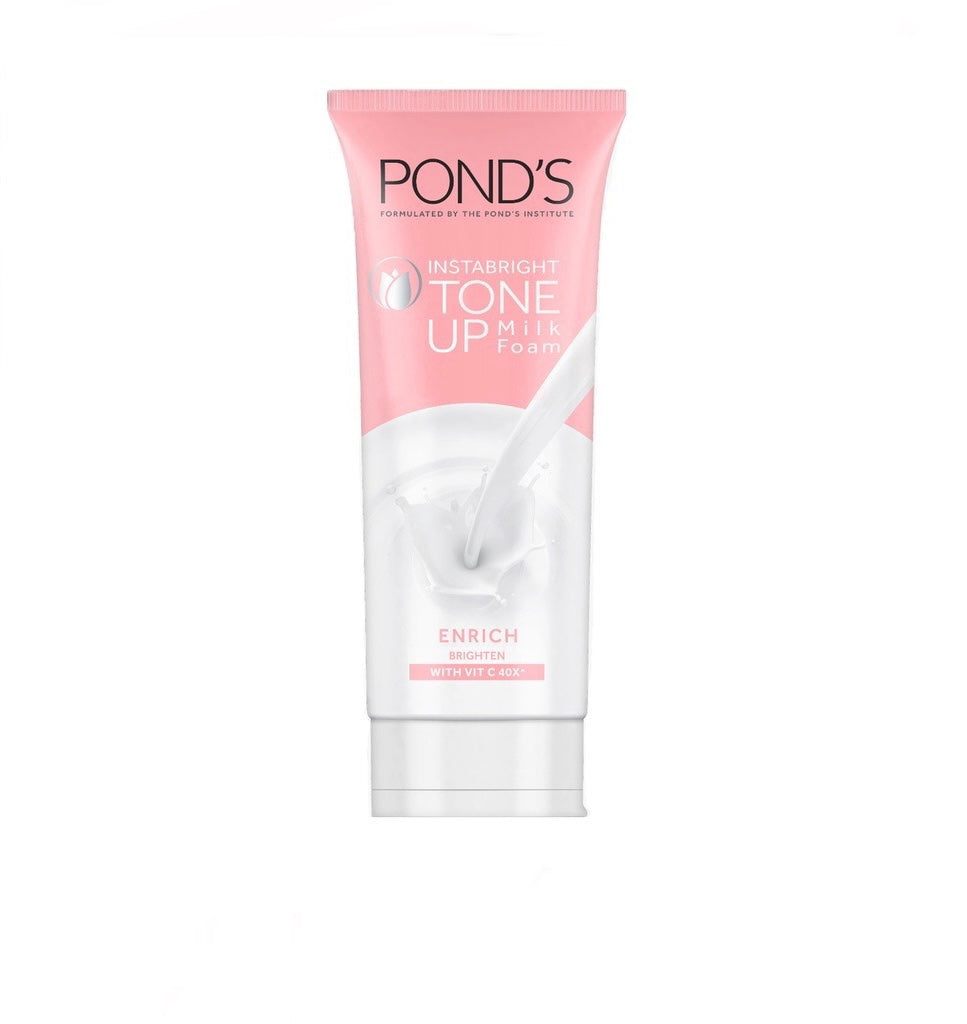 POND’S Instabright Tone Up Milk Foam with Niacinamide and Vitamin C for Instant Brightening (100gm)