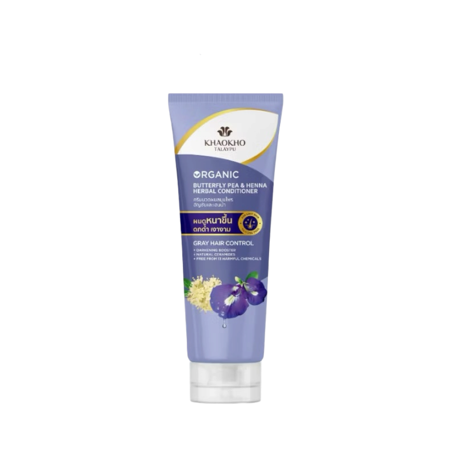 Khaokho Talaypu Butterfly Pea and Henna Shampoo & Conditioner (Gray Hair Control)
