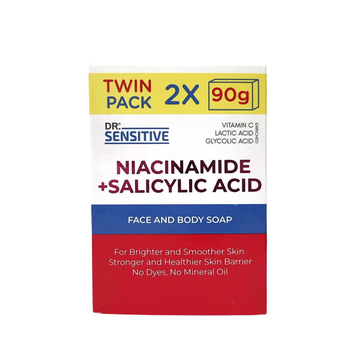 Dr. Sensitive Niacinamide + Salicylic Acid Soap (Twin Pack)