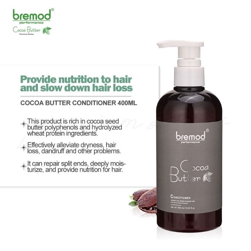 Bremod Cocoa Butter Shampoo + Conditioner Set (400ml each)