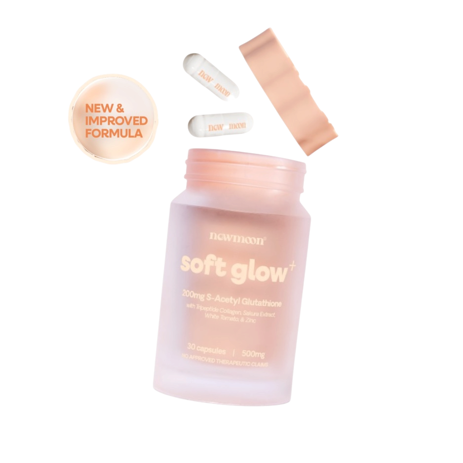 New Moon Soft Glow S-Acetyl Glutathione with White Tomato+Collagen+Zinc (30caps)