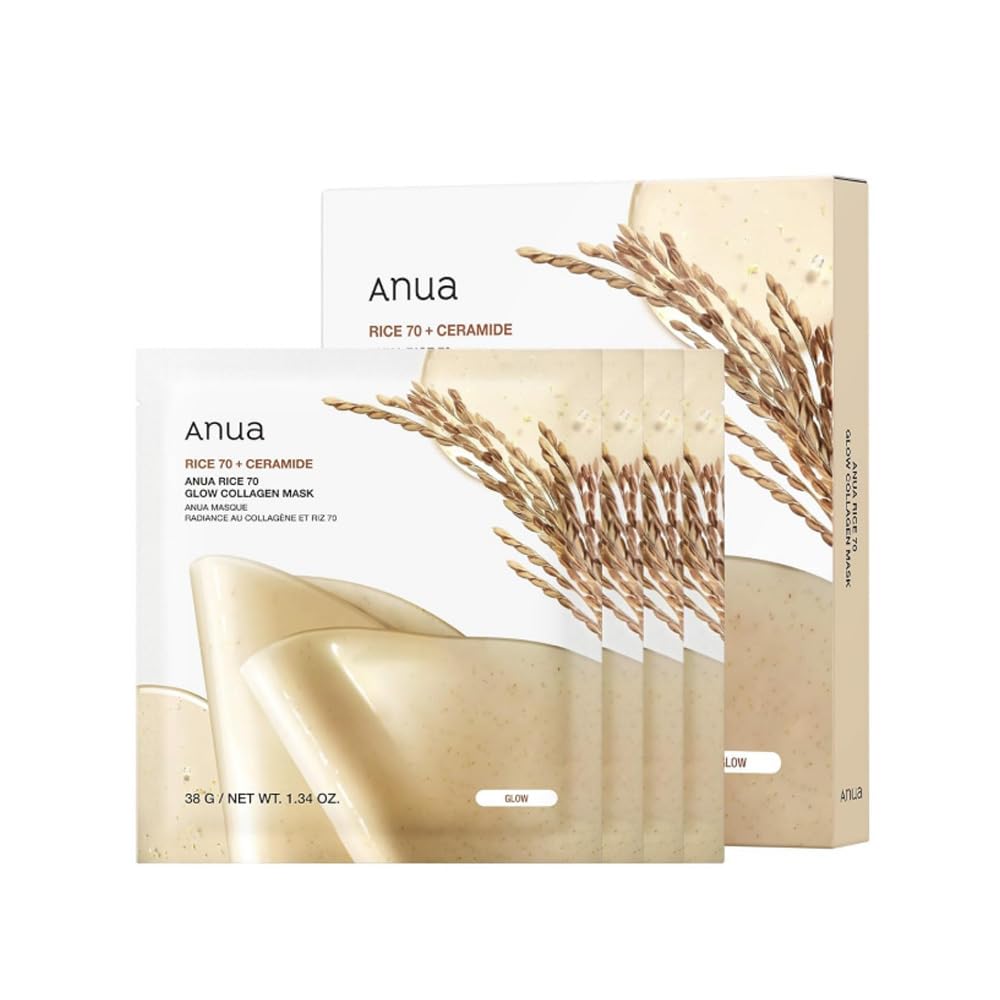 Anua Rice 70 Glow Collagen Mask (1pack/4masks)
