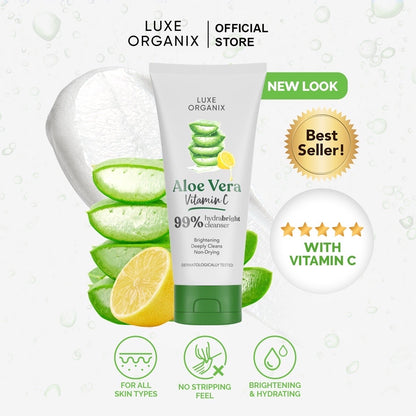 Luxe Organix Aloe Vera Vitamin C Hydrabright Cleanser (120ml)