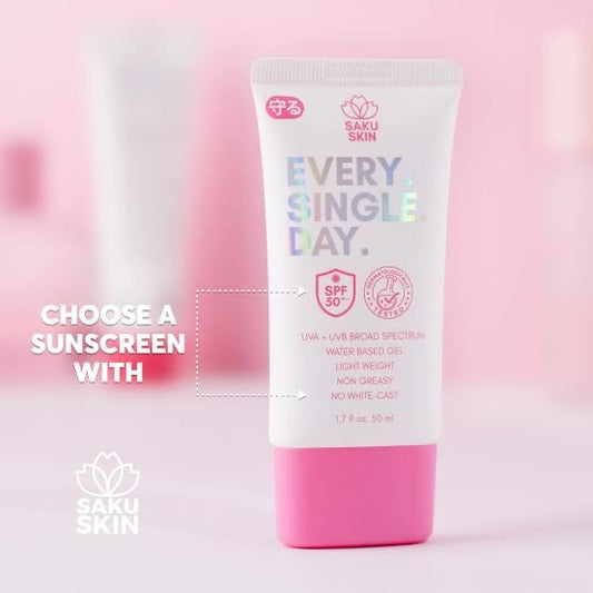 Saku Skin Every Single Day Sunscreen SPF50 (50ml)