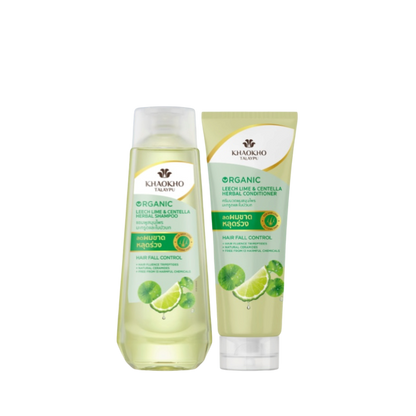 Khaokho Talaypu Leech Lime & Centella Herbal Shampoo & Conditioner (HairFall Control)