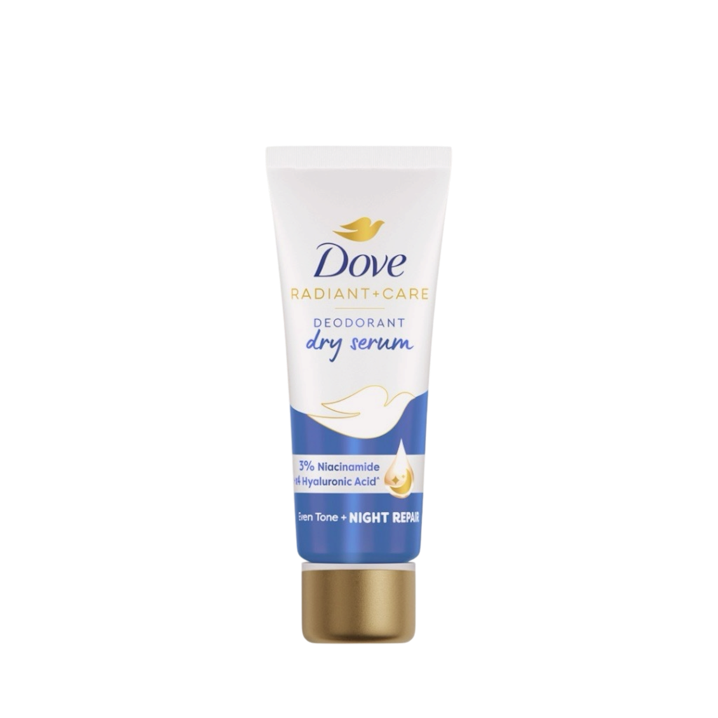 Dove Radiant + Care Deodorant Dry Serum 3% Niacinamide x4 Hyaluronic Acid Night Repair (40ml)