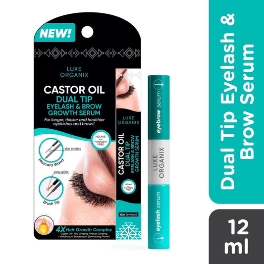 Luxe Organix Castor Oil Dual Tip Eyelash & Brow Serum