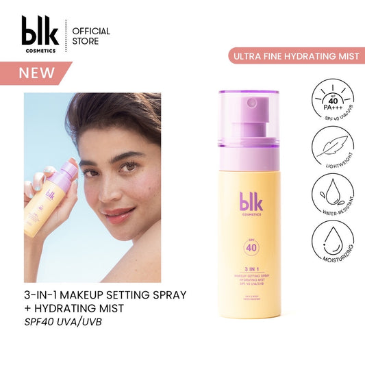 BLK COSMETICS Fresh 3in1 Makeup Setting Spray & Hydrating Mist SPF 40 UVA/UVB