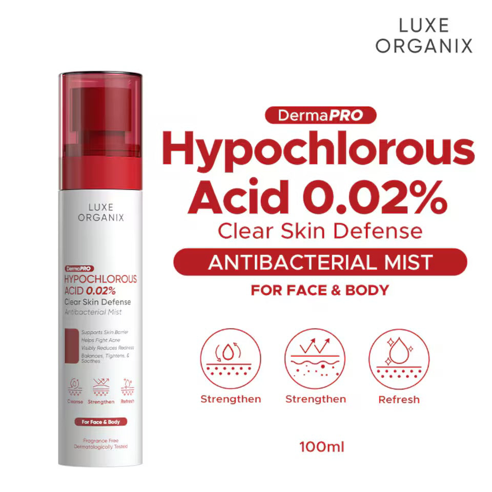 Luxe Organix Hypochlorous Acid 0.02% Clear Skin Defense Antibacterial Mist (100ml)