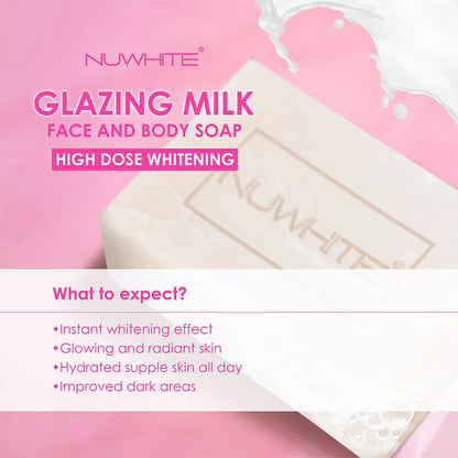 NUWHITE Glazing Milk Face&Body Soap (135gm)