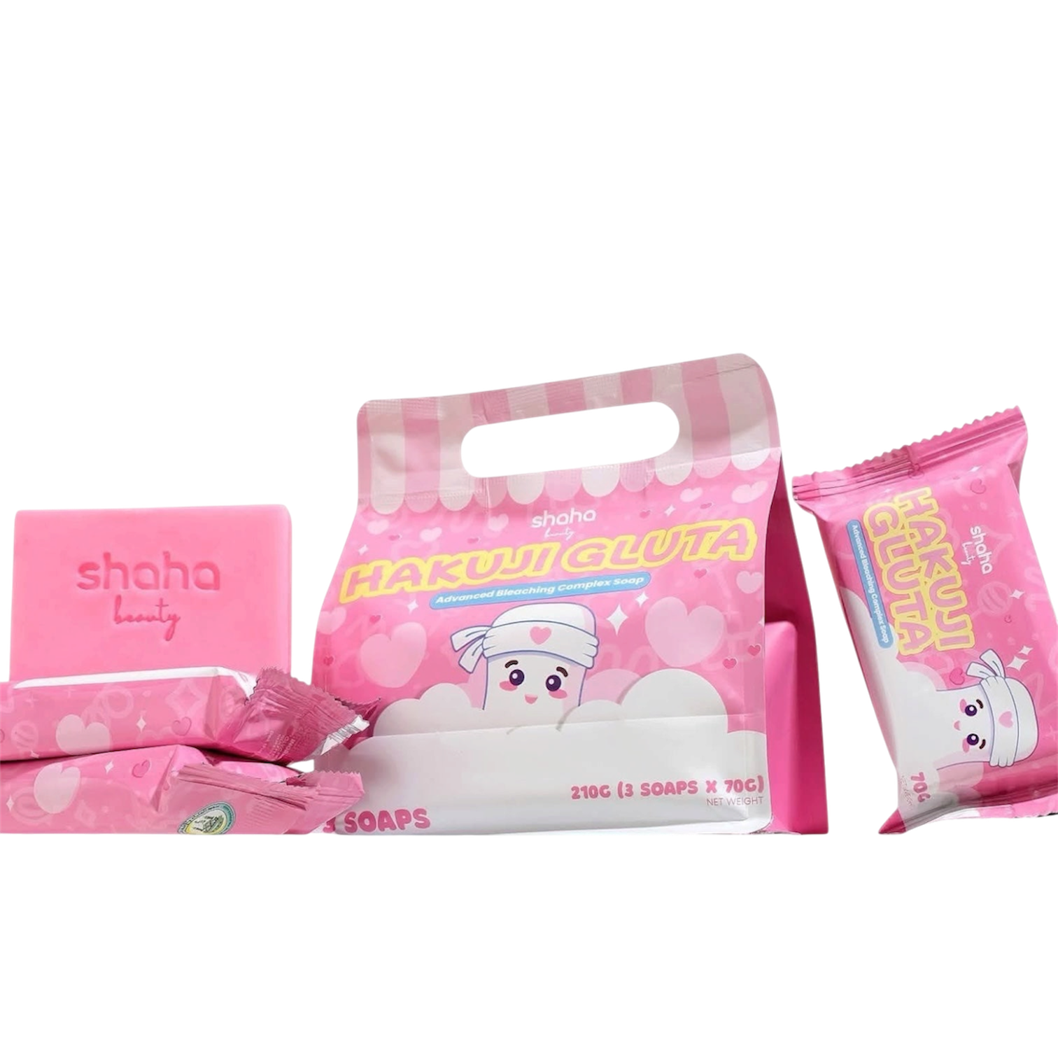 Shaha Beauty Hakuji Gluta Soap (70gmx3pcs)