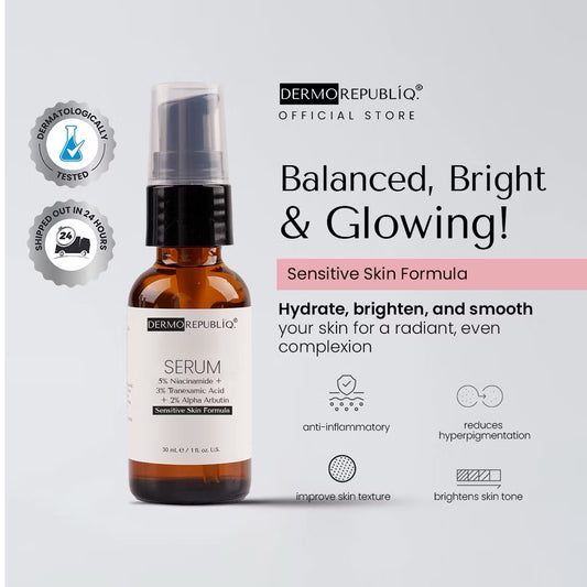 Dermorepubliq 5% Niacinamide + 3% Tranexamic Acid + 2% Alpha Arbutin Ultra White Serum (30ml)