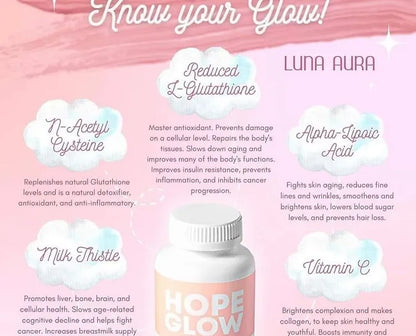 Luna Aura Hope Glow Advanced Glutathione (30caps)