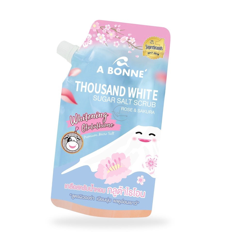 A Bonne Thousand White Sugar Salt Scrub Rose & Sakura (350gm)