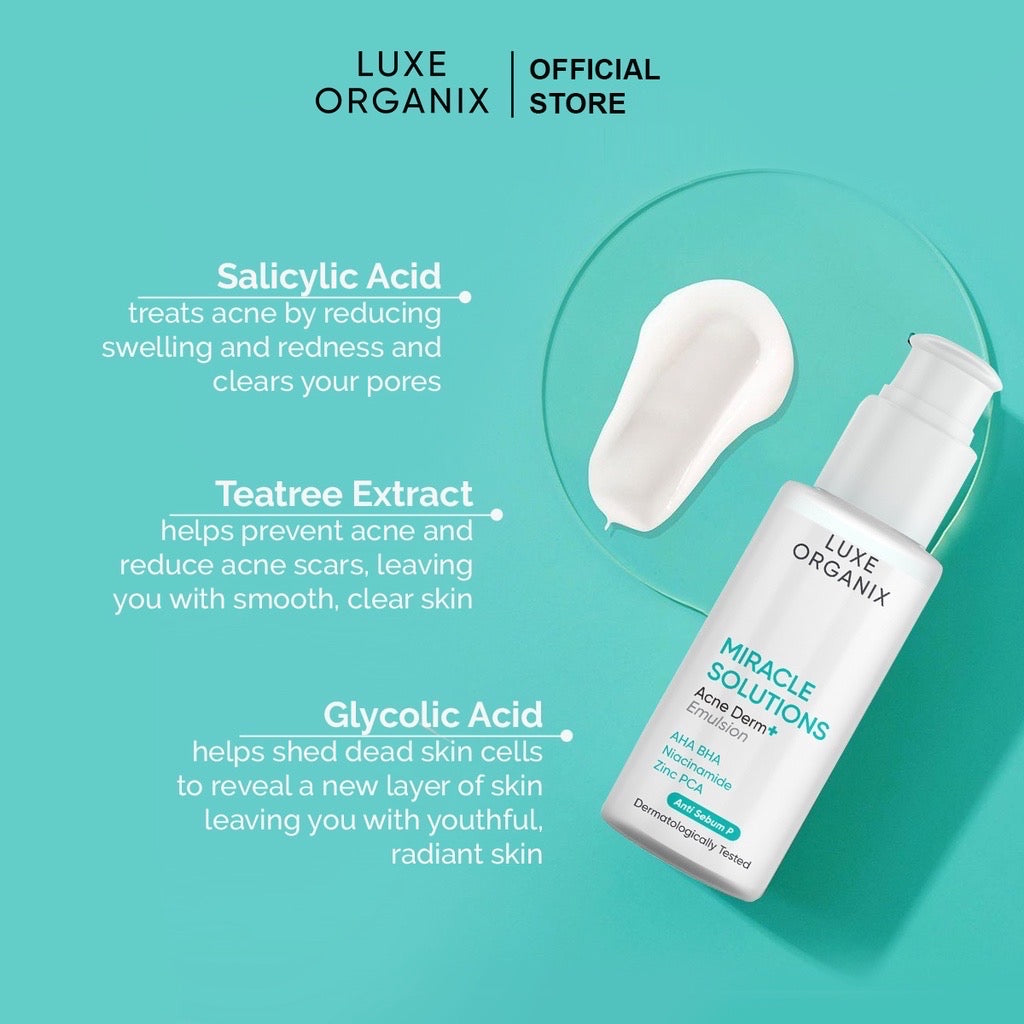 Luxe Organix Miracle Solutions Acne Derm Emulsion (80ml)