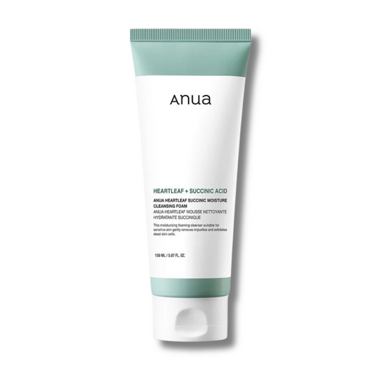 Anua Heartleaf + Succinic Acid Moisture Cleansing Foam (150ml)
