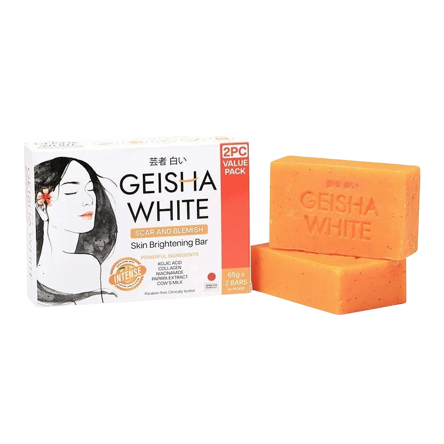 Geisha Intense Scar & Blemish Skin Lightening Bar (65gmx2)