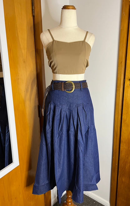 Melissa Korean Skirt Design Belt Included (Free Size up to 12/14)