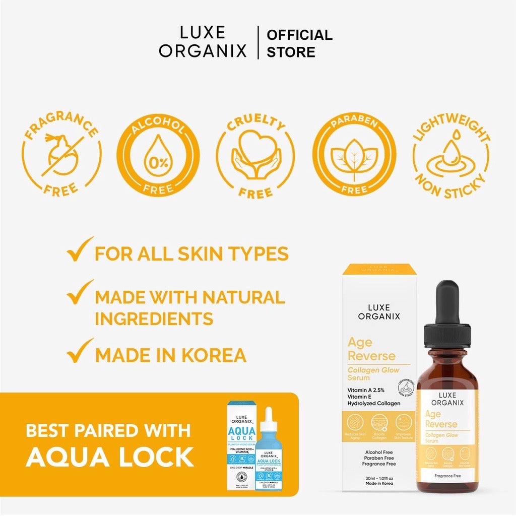 Luxe Organix Age Reverse Collagen Glow Serum (30ml)