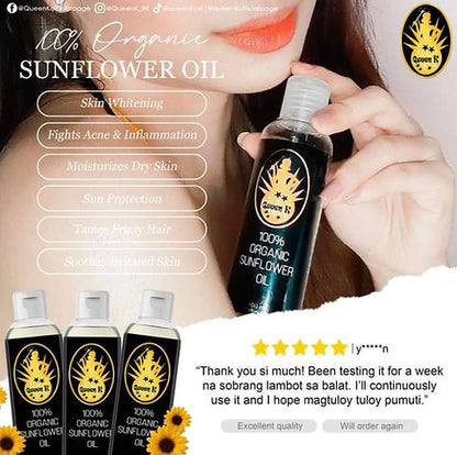 Queen K 100% Organic Sunflower Oil (100ml)