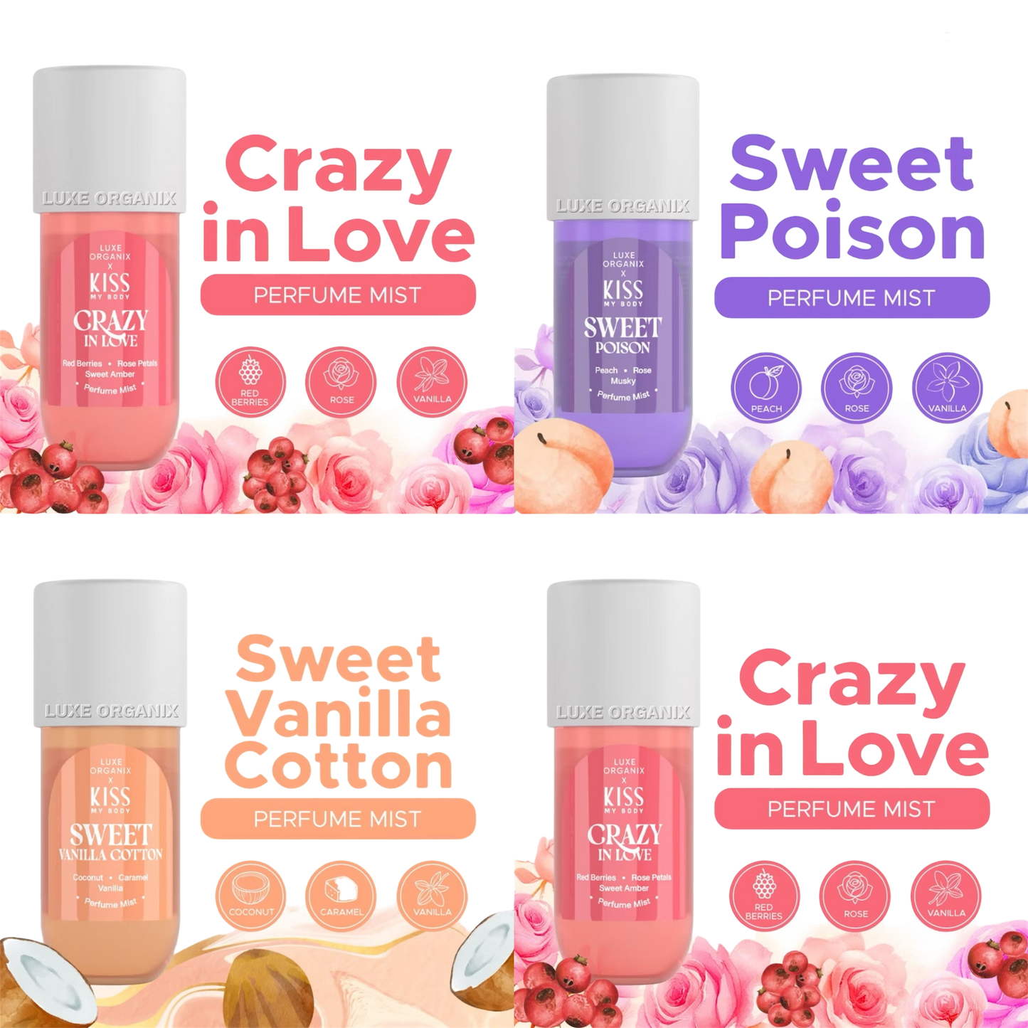 Luxe Organix Kiss My Body Perfume Mist (88ml)