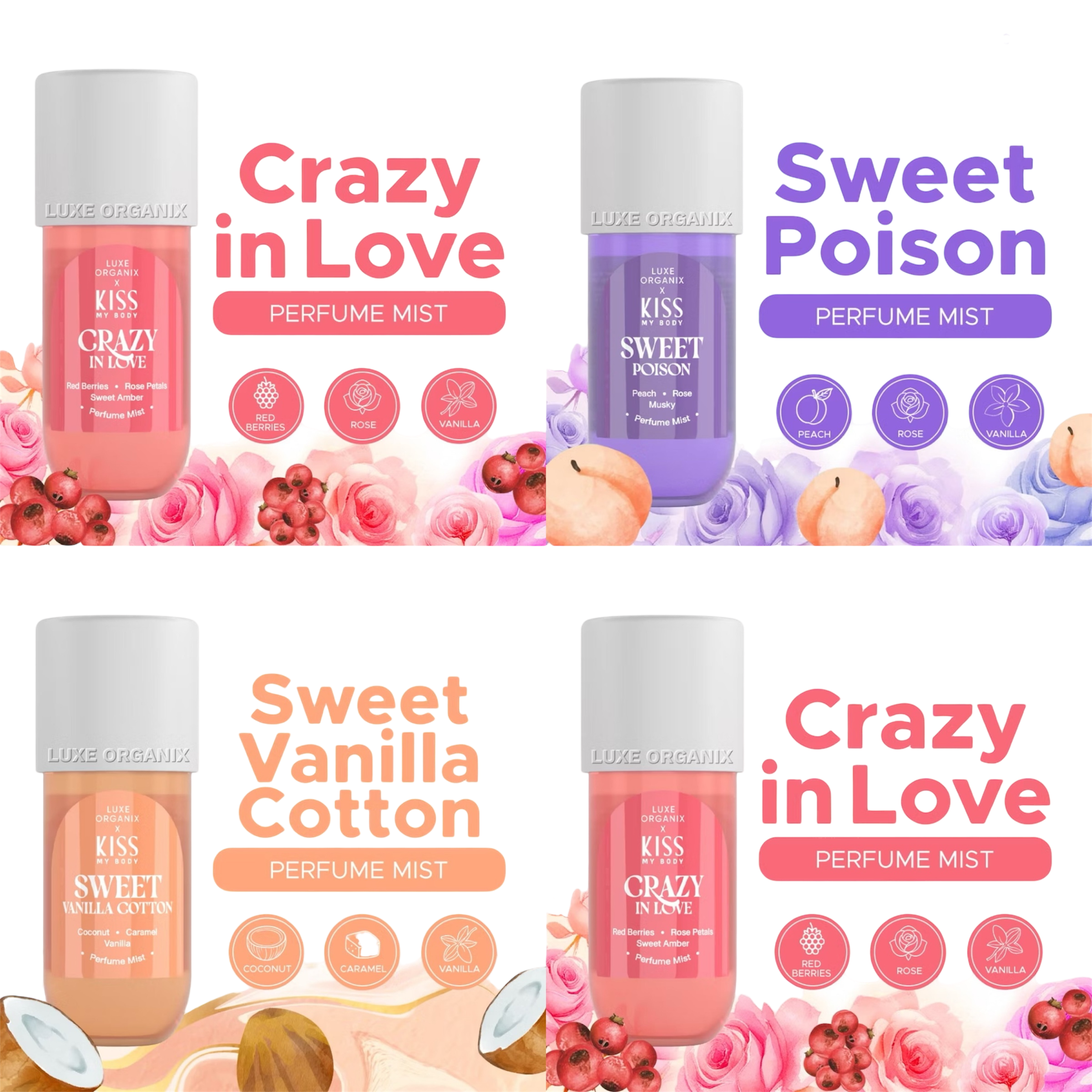 Luxe Organix Kiss My Body Perfume Mist (88ml)
