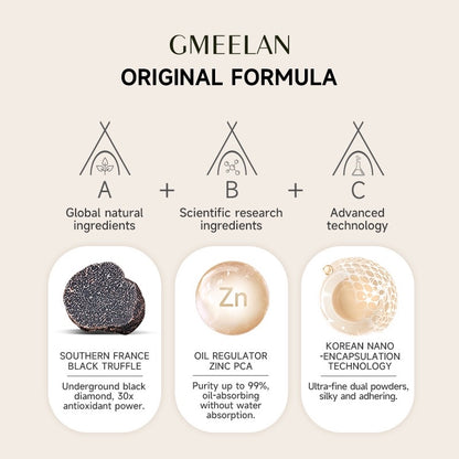 GMEELAN Black Truffle Zinc PCA Air Cushion Long-lasting Antioxidant Face Powder Oil Control