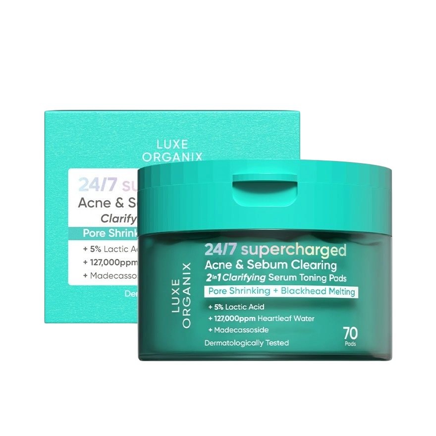 Luxe Organix 24/7 Supercharged 2in1 Serum Toning Pads