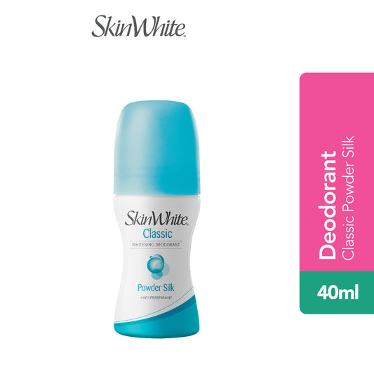 SkinWhite Deodorant Underarm Whitening Powder Silk Antiperspirant Roll On (40ml)