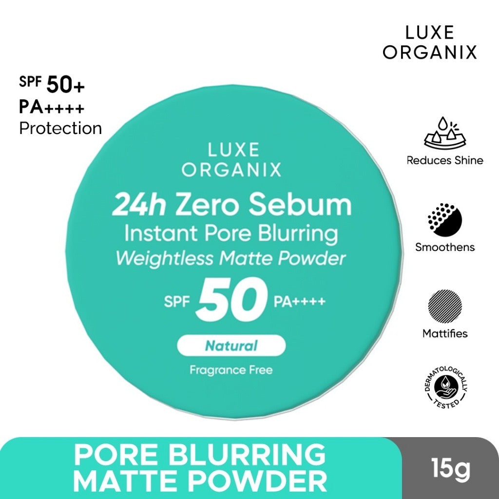 Luxe Organix 24h Zero Sebum Matte Powder (15gm)