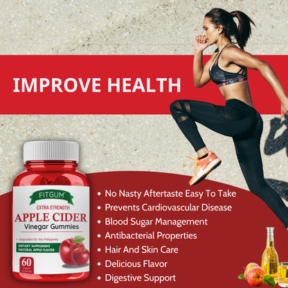 FITGUM Extra Strenght Apple Cider Vinegar Gummies (60caps)