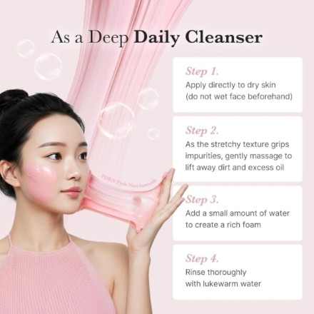 Medicube PDRN Pink Niacinamide Whip Cleanser (120gm)