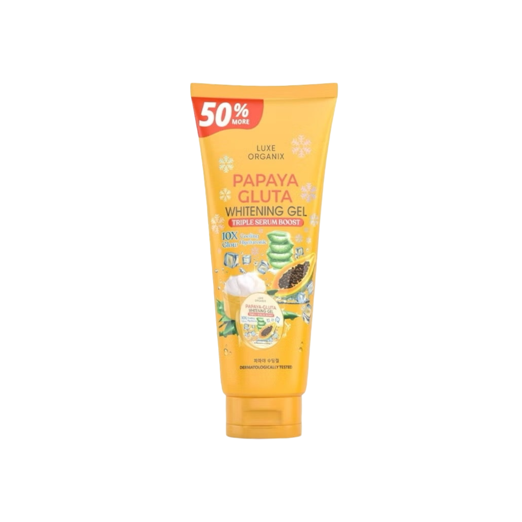 Luxe Organix Papaya-Gluta Whitening Gel Triple Serum Boost (300ml)