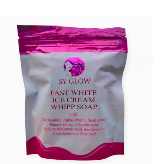 SY Glow Fast White Ice Cream Whipp Soap (125gm)