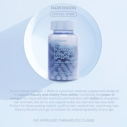 New Moon Bouncy Boost Collagen + Biotin 500mg (60caps)
