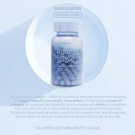 New Moon Bouncy Boost Collagen + Biotin 500mg (60caps)