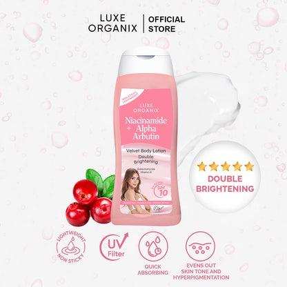 Luxe Organix Niacinamide + Alpha Arbutin Lotion (200ml)