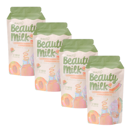 Dear Face Beauty Milk Melon Collagen Drink (Bundle of 4)