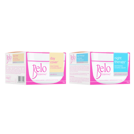 Belo Essentials Day Cover Whitening Cream + Night Therapy Whitening Cream Duo Set