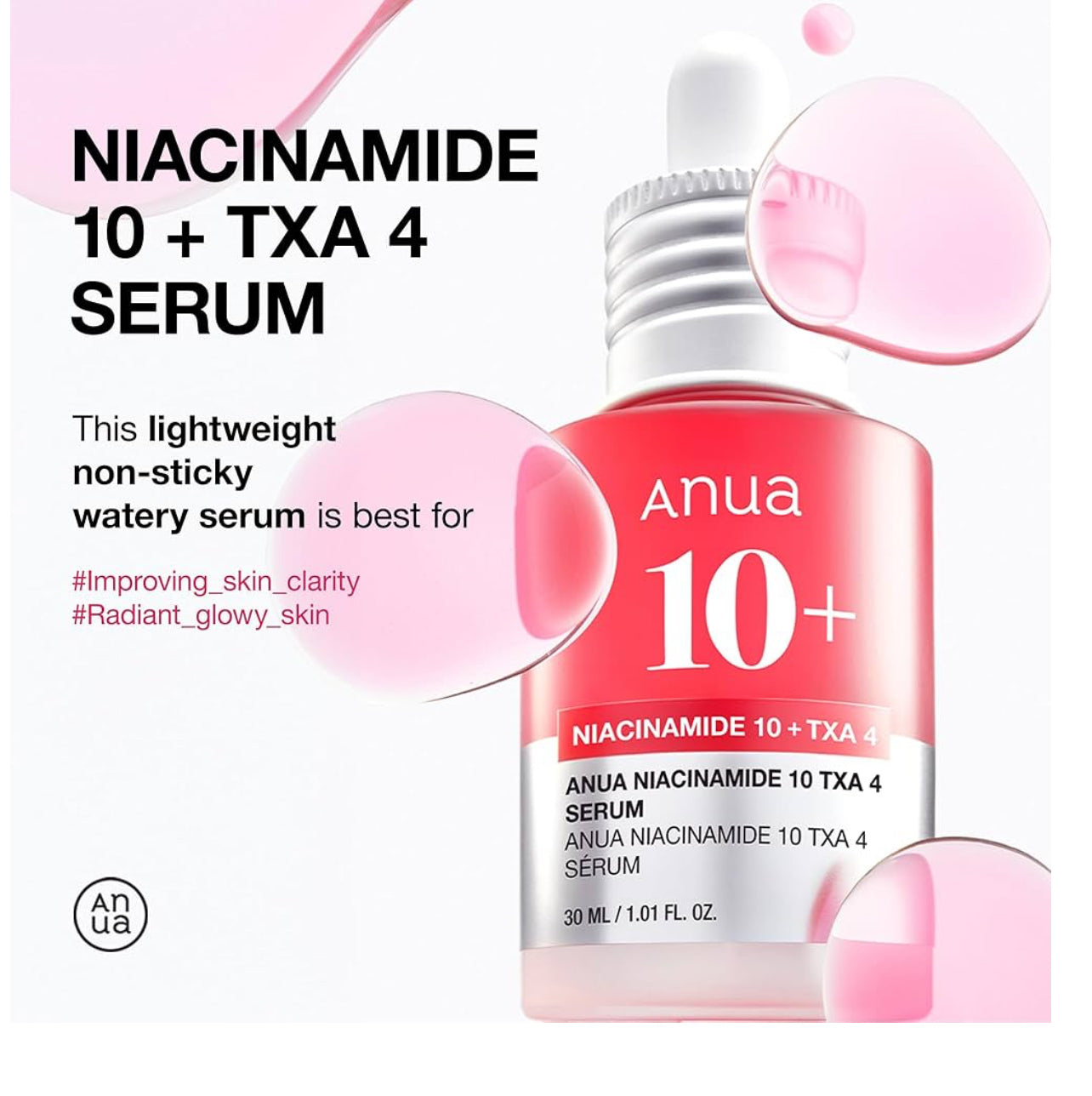 Anua Niacinamide 10% + TXA 4% Dark Spot Correcting Serum (30ml)