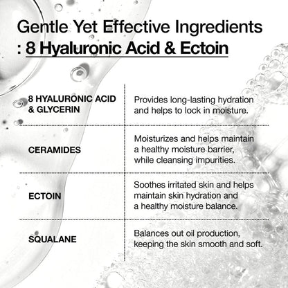 Anua Hyluronic Acid 8 + Squalane Gentle Gel Cleanser (150ml)