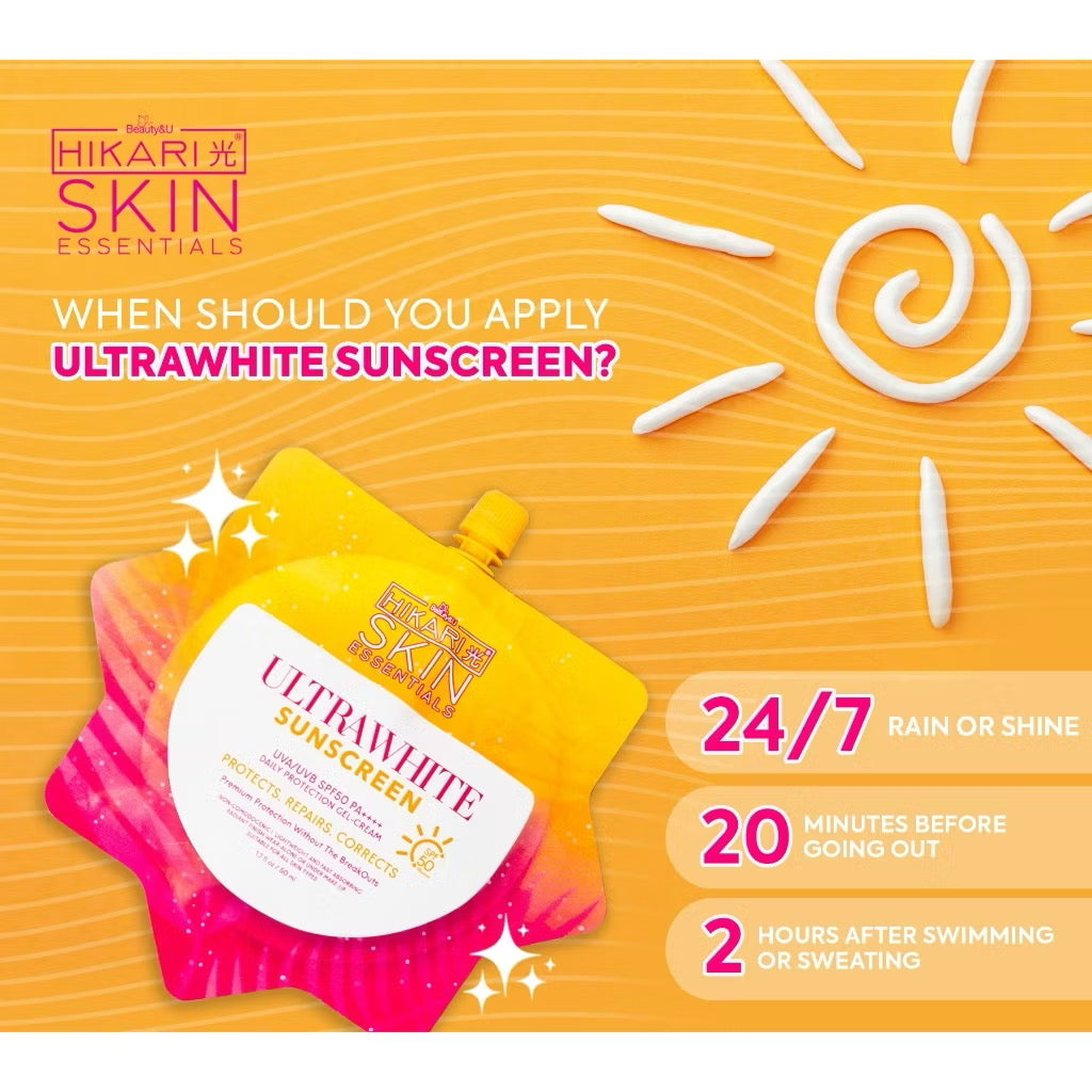 Beauty&U Hikari Ultrawhite Sunscreen SPF50 PA++++ (50ml)