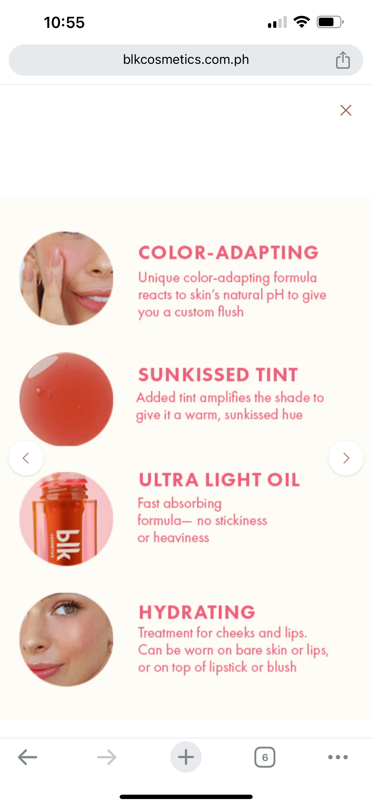 BLK Cosmetics Fresh Color Adapting Lip&Cheek Oil Sunkissed