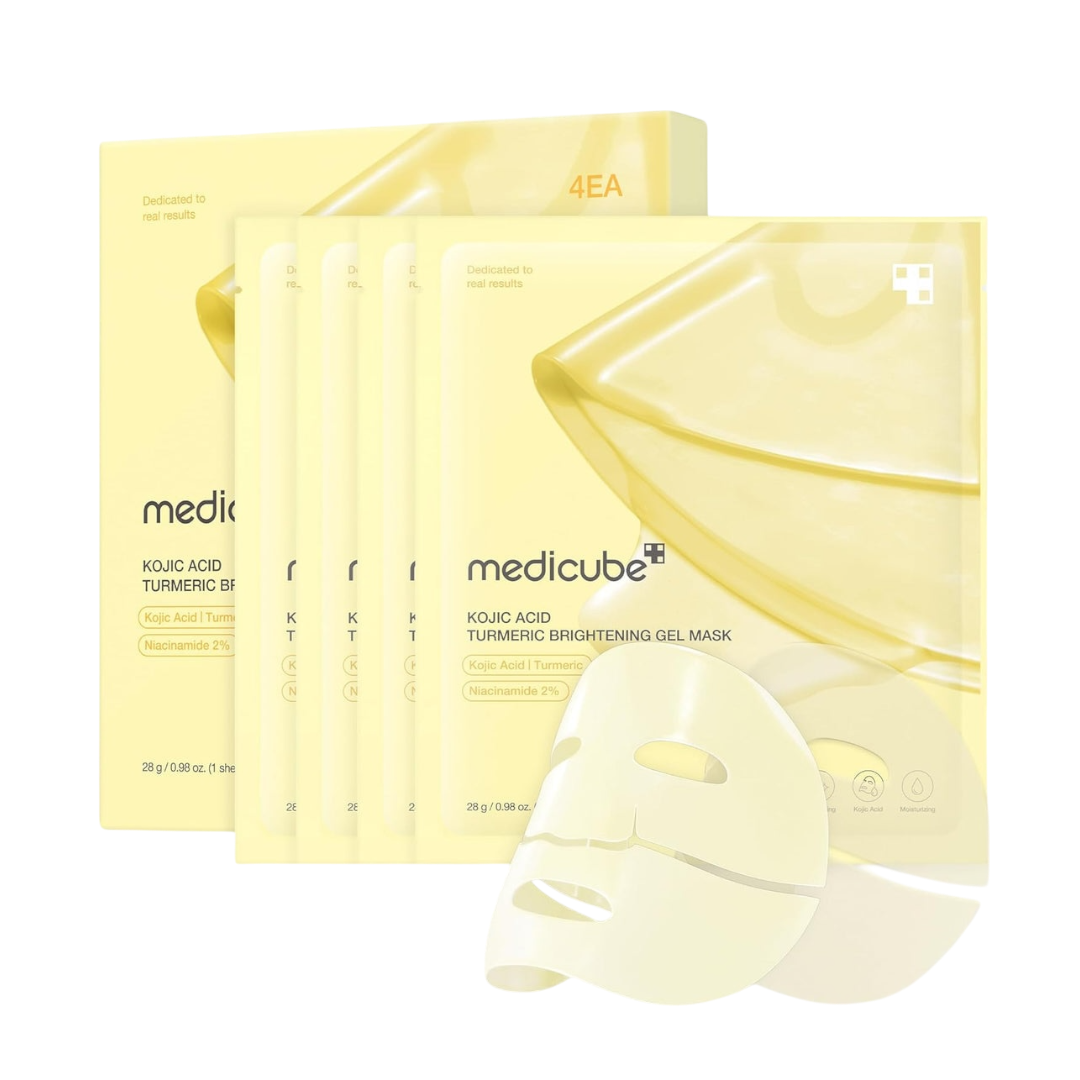 Medicube Kojic Acid Turmeric Brightening Gel Mask (1pack/4 sheet masks)