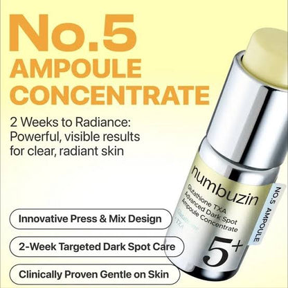 Numbuzin No.5+ Glutathione TXA Advanced Dark Spot Ampoule Concentrate (30ml)