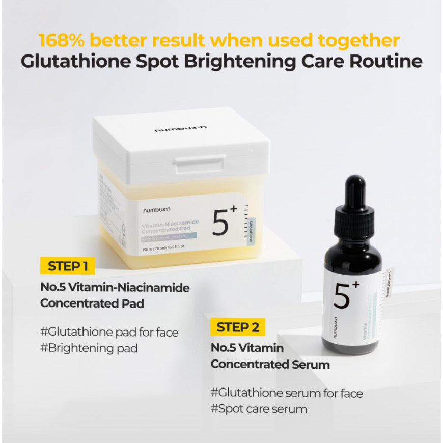 Numbuzin No.5+ Vitamin-Niacinamide Pad (180ml)