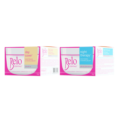 Belo Essentials Day Cover Whitening Cream + Night Therapy Whitening Cream Duo Set