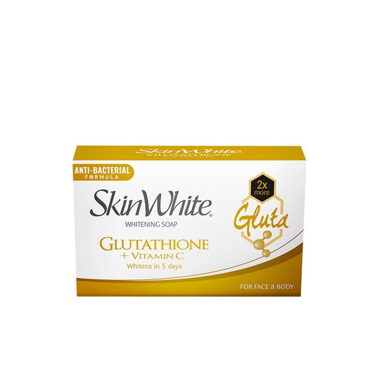 SkinWhite Whitening Face and Body Bar Soap Glutathione + Vitamin C (90gm)