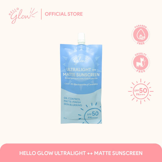 Hello Glow Ultralight ++ Matte Sunscreen SPF50+ PA+++ (50gm)