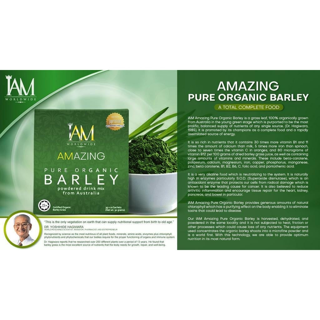 I AM WORLDWIDE - Pure Organic Barley Powdered Drink